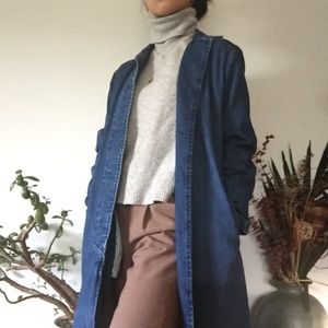 long denim coat